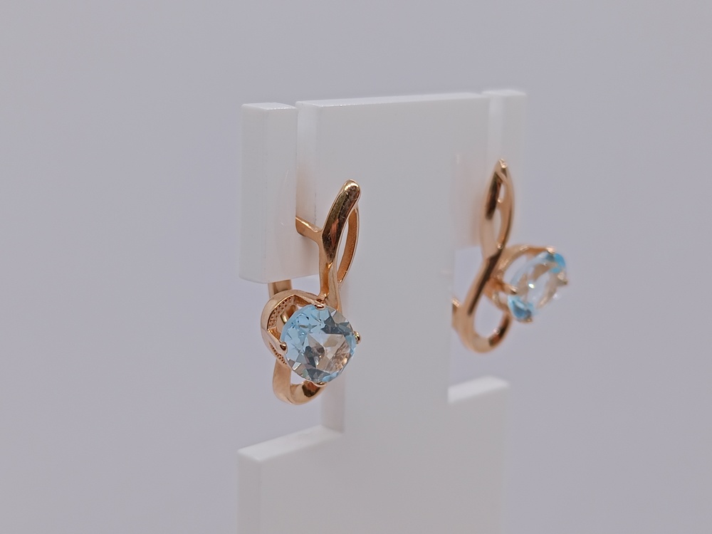 СЕРЬГИ С КАМНЕМ (Au 585)