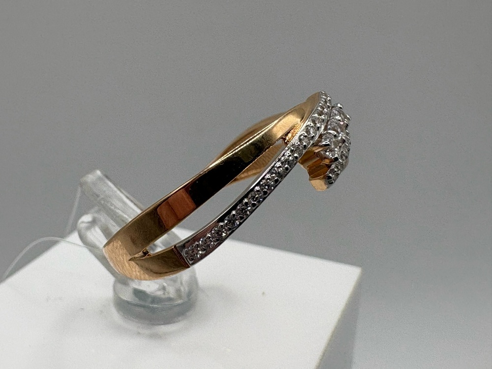 КОЛЬЦО С КАМНЯМИ (Au 585)