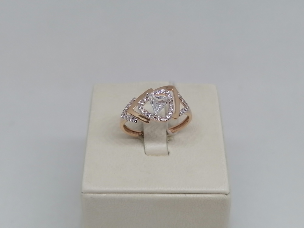 КОЛЬЦО С КАМНЯМИ (Au 585)