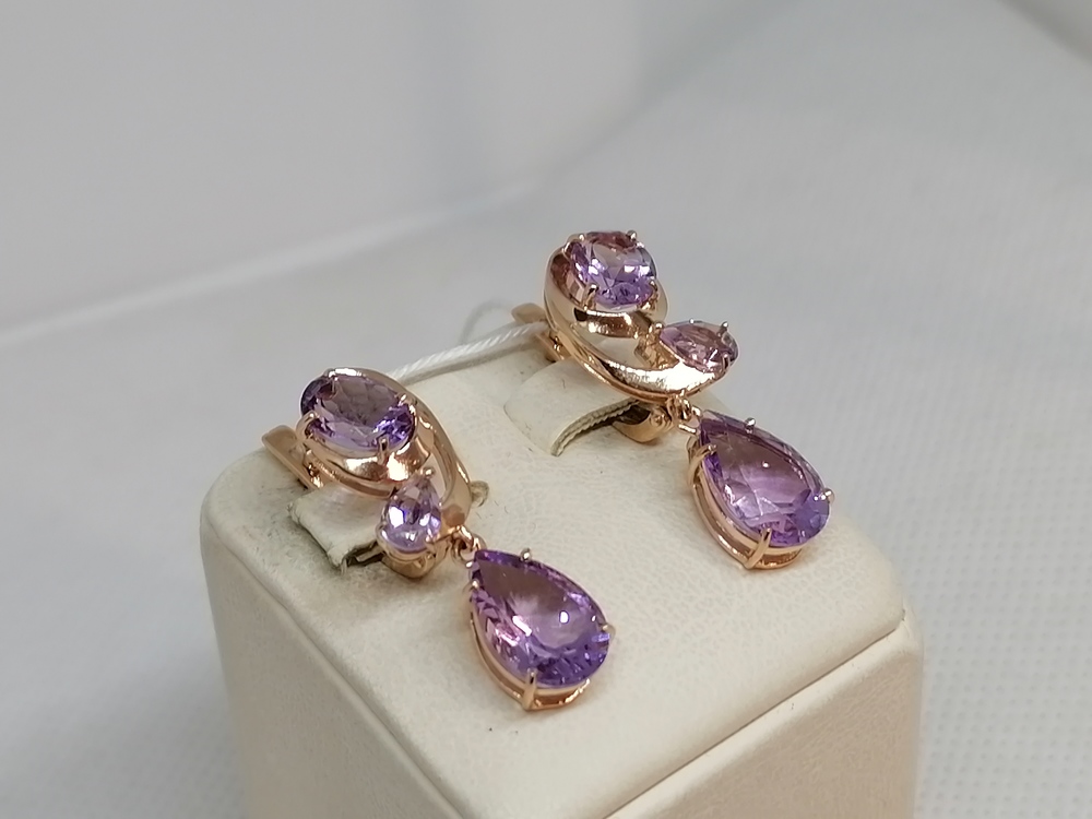 СЕРЬГИ С КАМНЯМИ (Au 585)