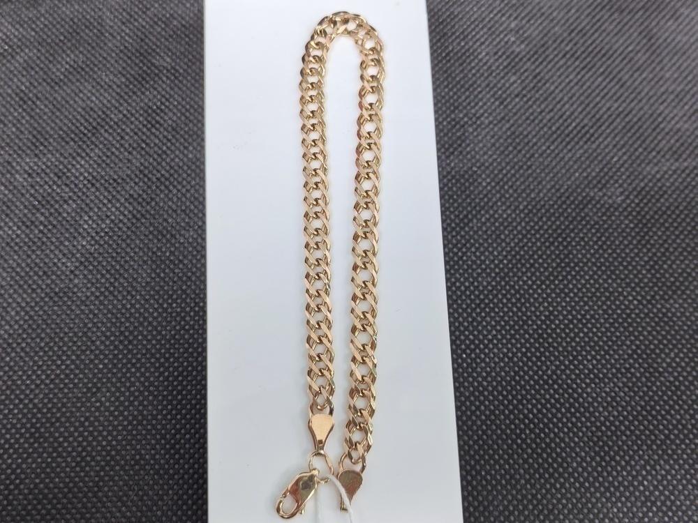 БРАСЛЕТ ПОЛНОВЕСНЫЙ Ромб двойной Au 585