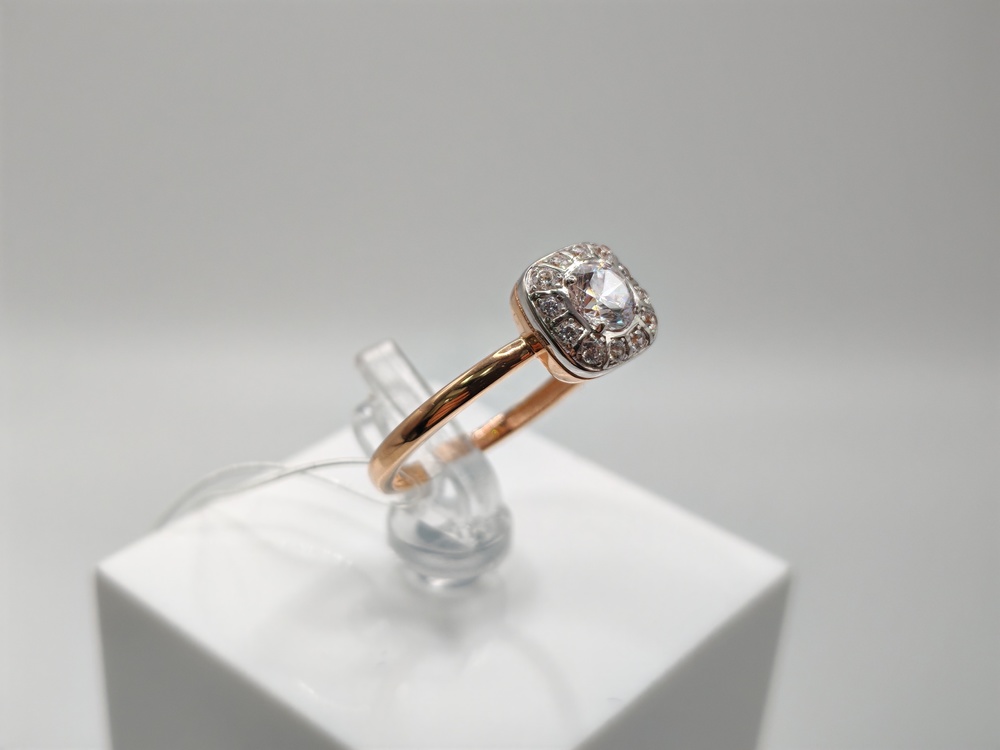 КОЛЬЦО С КАМНЯМИ (Au 585)