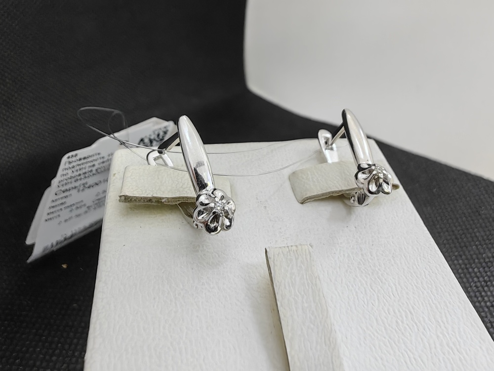 СЕРЬГИ БРИЛЛИАНТ (Ag 925)