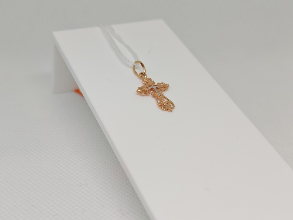 ПОДВЕСКА КРЕСТ БЕЗ КАМНЯ (Au 585)