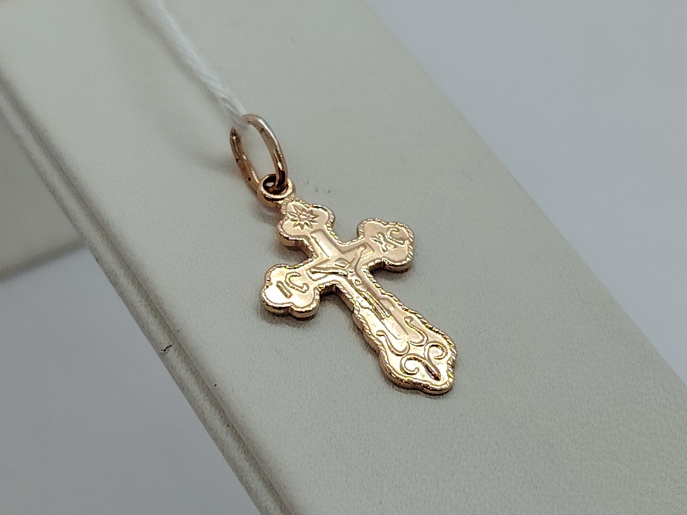 ПОДКБК585 ПОДВЕСКА КРЕСТ БЕЗ КАМНЯ (Au 585)