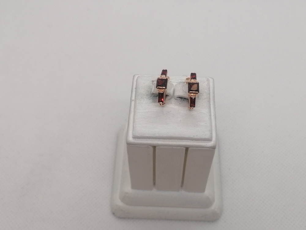 023192-1350 СЕРЬГИ ГРАНАТ (Au 585)