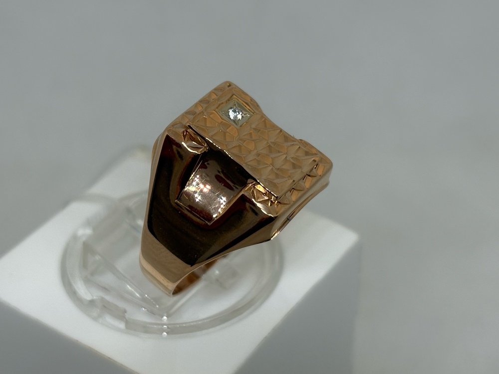 КОЛЬЦО ПЕЧАТКА с камнем (Au 585)