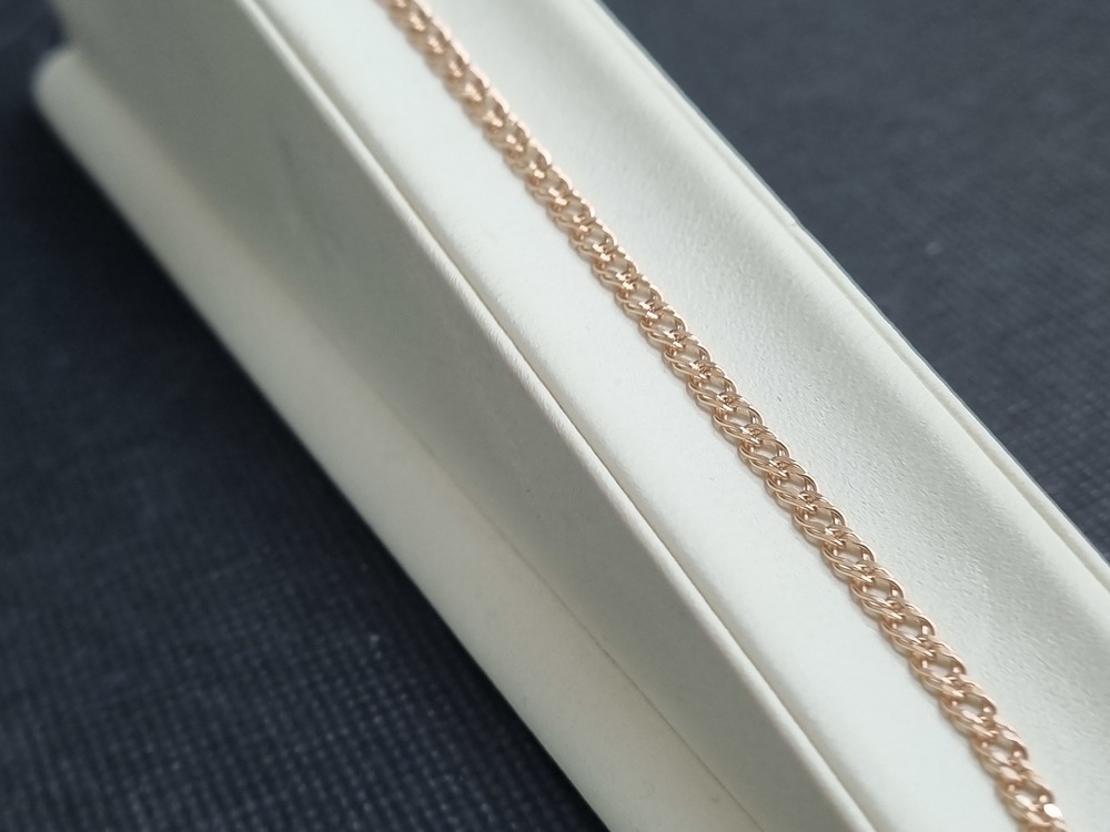 БРАСЛЕТ ПОЛНОВЕСНЫЙ Ромб двойной (Au 585)