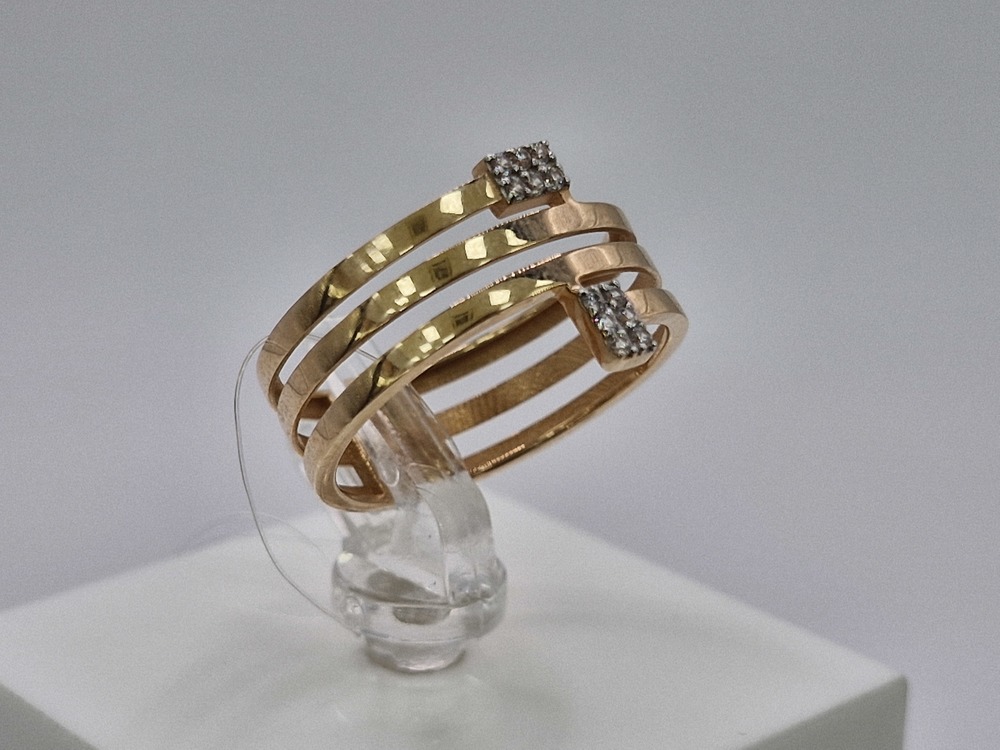 КОЛЬЦО С КАМНЯМИ (Au 585)