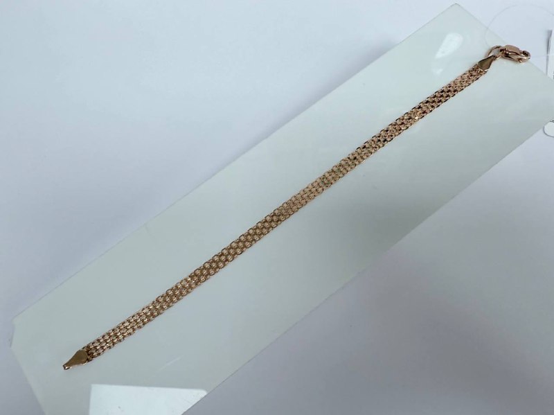 БРАСЛЕТ ПОЛНОВЕСНЫЙ Бисмарк машинный (Au 585)