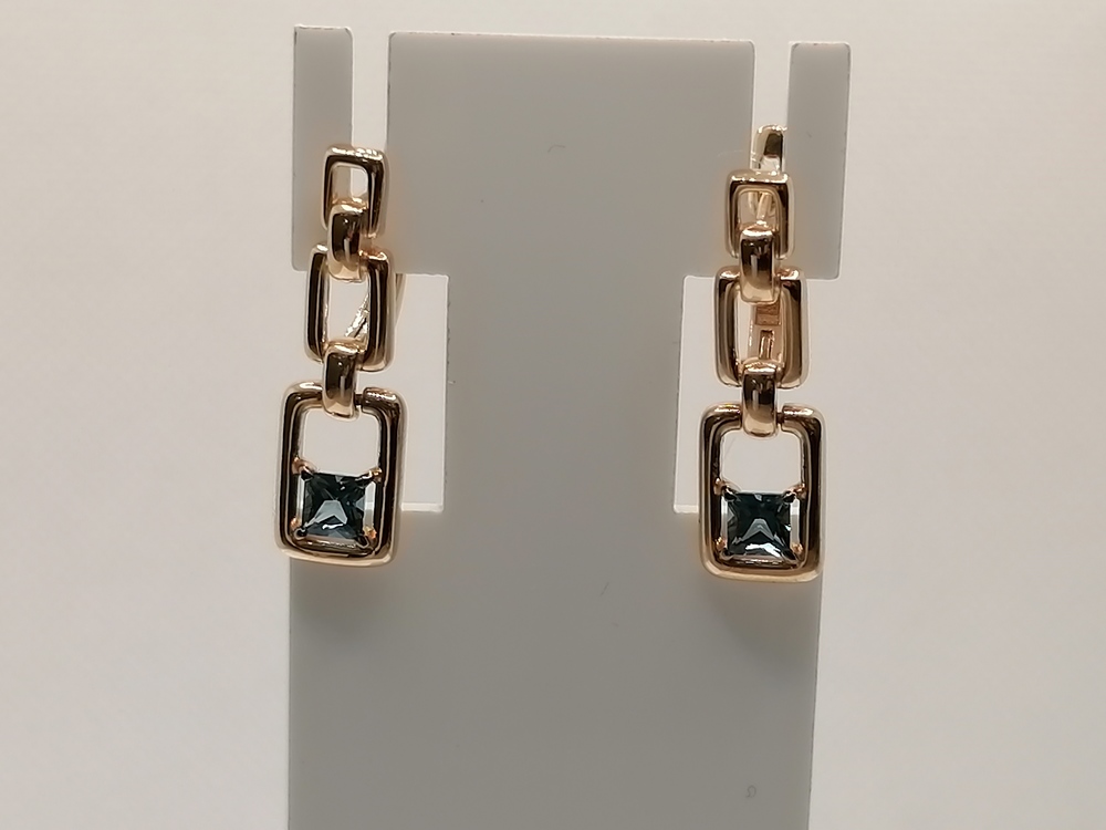 СЕРЬГИ ЛОНДОН ТОПАЗ (Au 585)