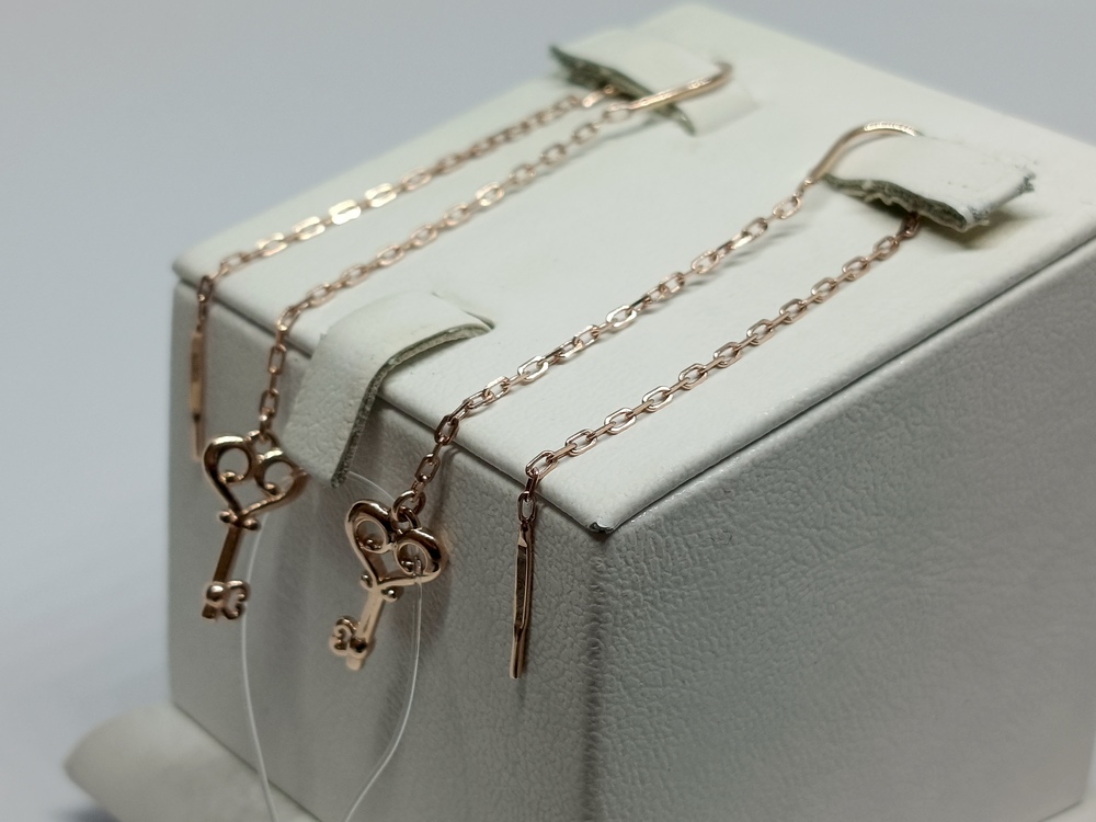 СЕРЬГИ ПРОДЕВКИ без камня (Au 585)