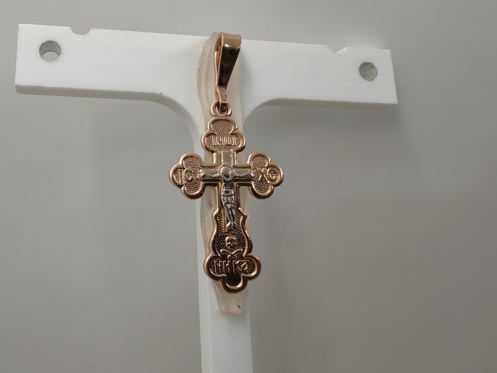 ПОДКБК585 ПОДВЕСКА КРЕСТ БЕЗ КАМНЯ (Au 585)