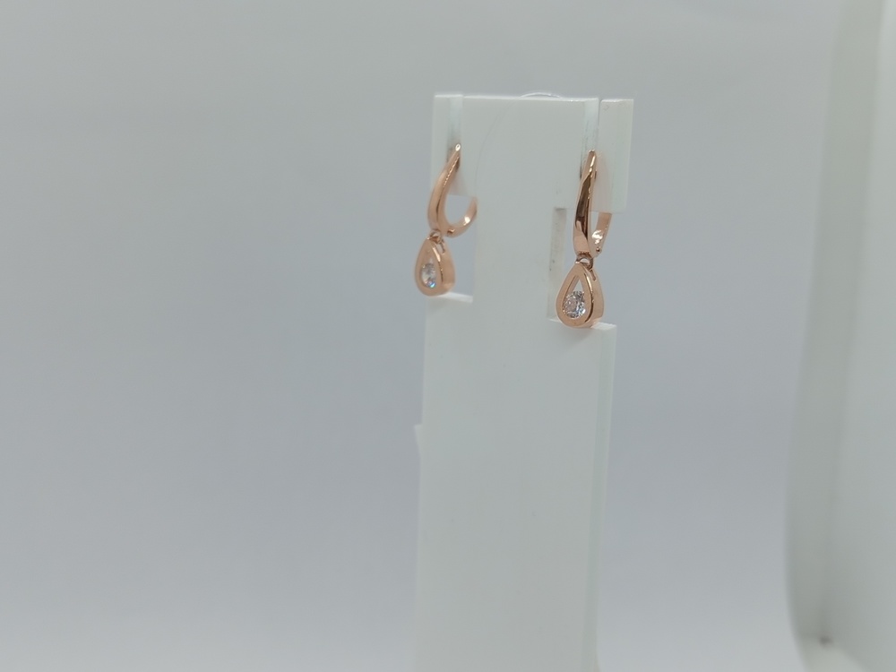 СЕРЬГИ С КАМНЕМ (Au 585)