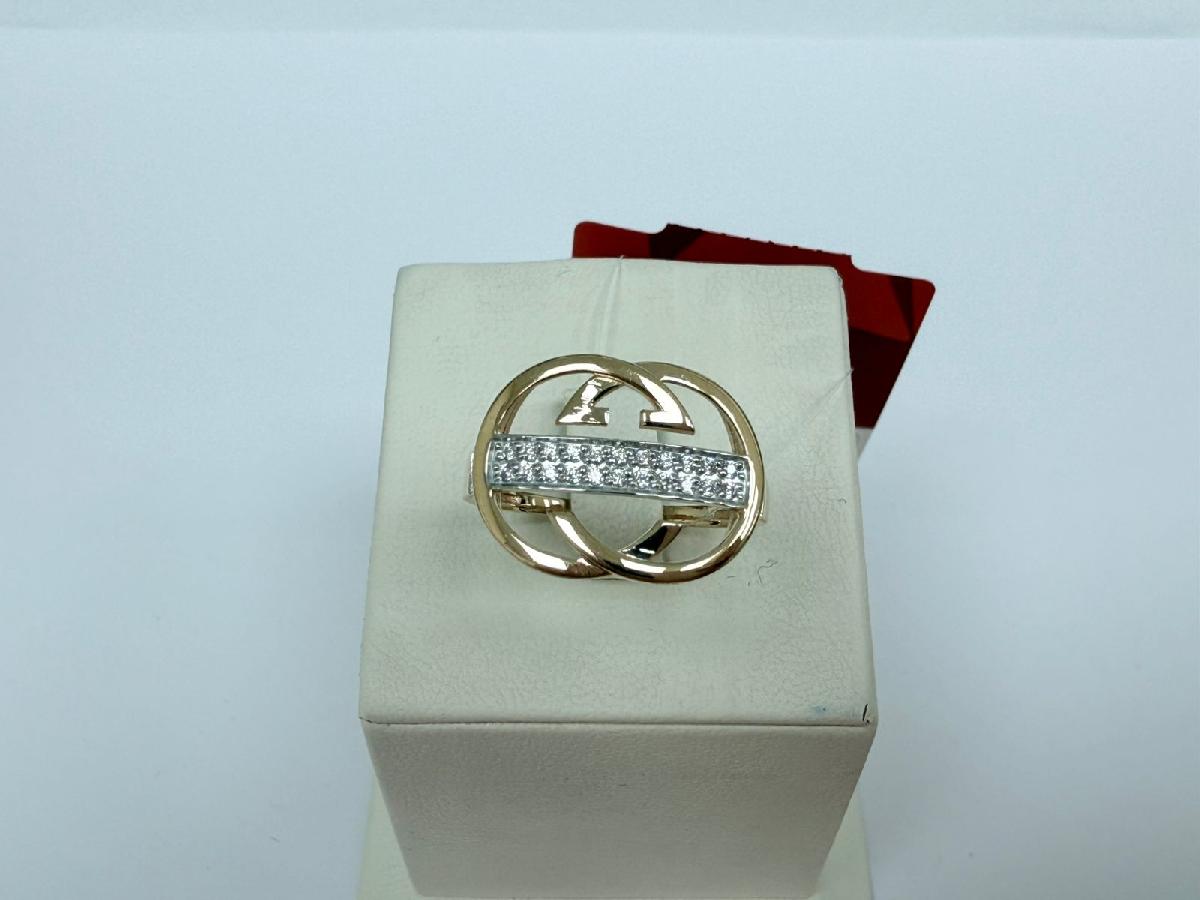 КОЛЬЦО С КАМНЯМИ (Au 585)