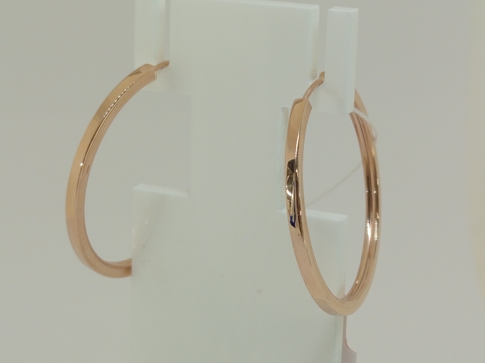 021082 СЕРЬГИ КОНГО широкие (Au 585)