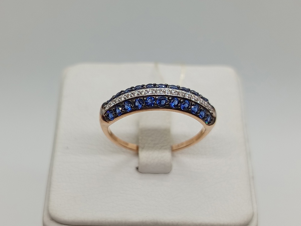 019205 КОЛЬЦО С КАМНЯМИ (Au 585)