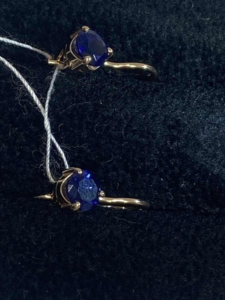 СКМ585 СЕРЬГИ С КАМНЕМ (Au 585)