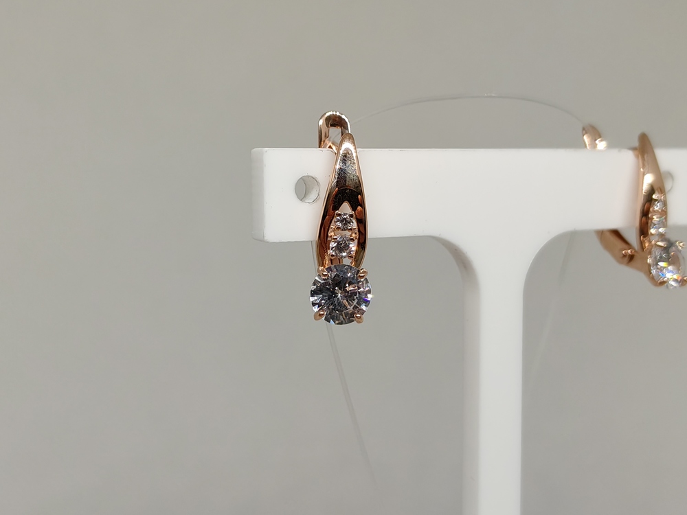 СЕРЬГИ С КАМНЯМИ (Au 585)