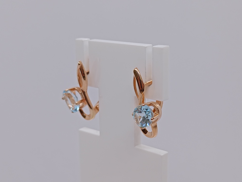 СЕРЬГИ С КАМНЕМ (Au 585)