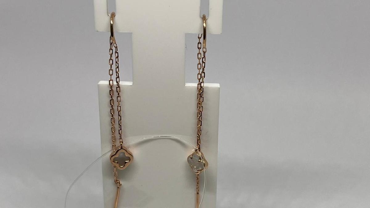 СЕРЬГИ ПРОДЕВКИ с камнем (Au 585)