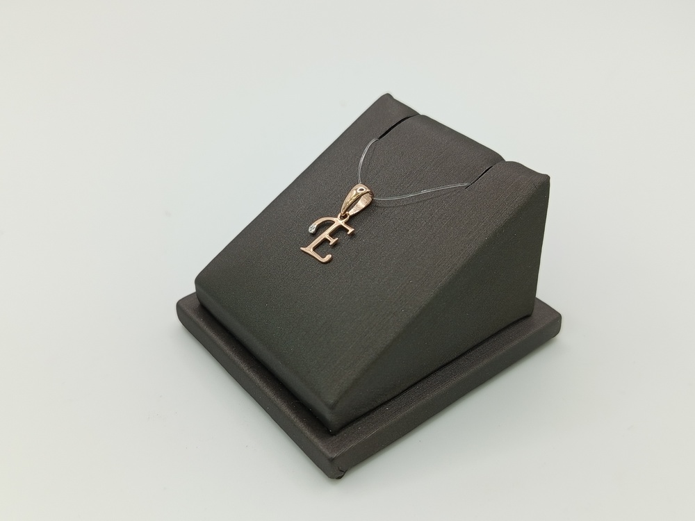 ПОДВЕСКА БУКВА Е с камнем (Au 585)