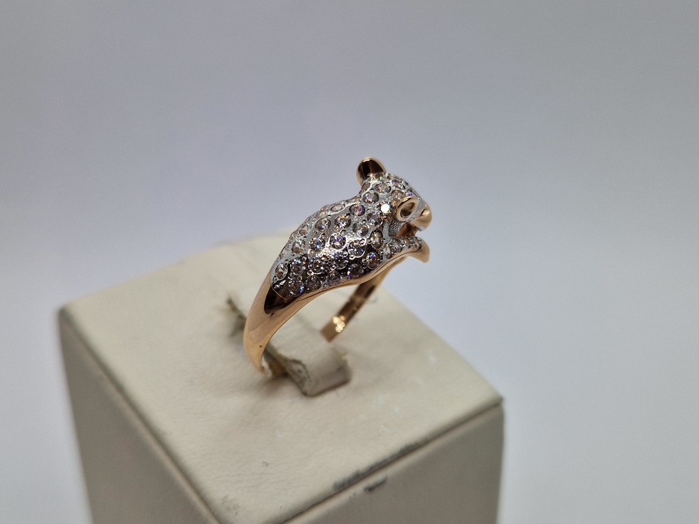 КОЛЬЦО С КАМНЯМИ (Au 585)