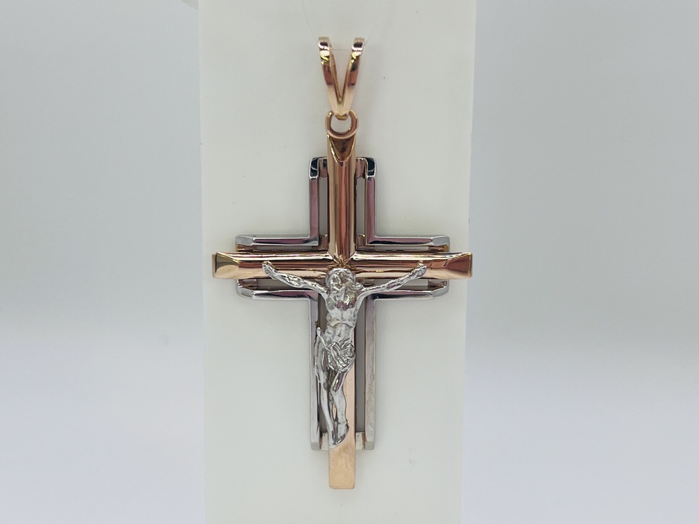 810-00337-10-00-00-00 ПОДВЕСКА КРЕСТ без камня (Au 585)