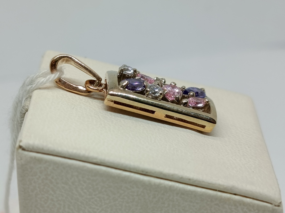 ПОДВЕСКА С КАМНЯМИ (Au 585)