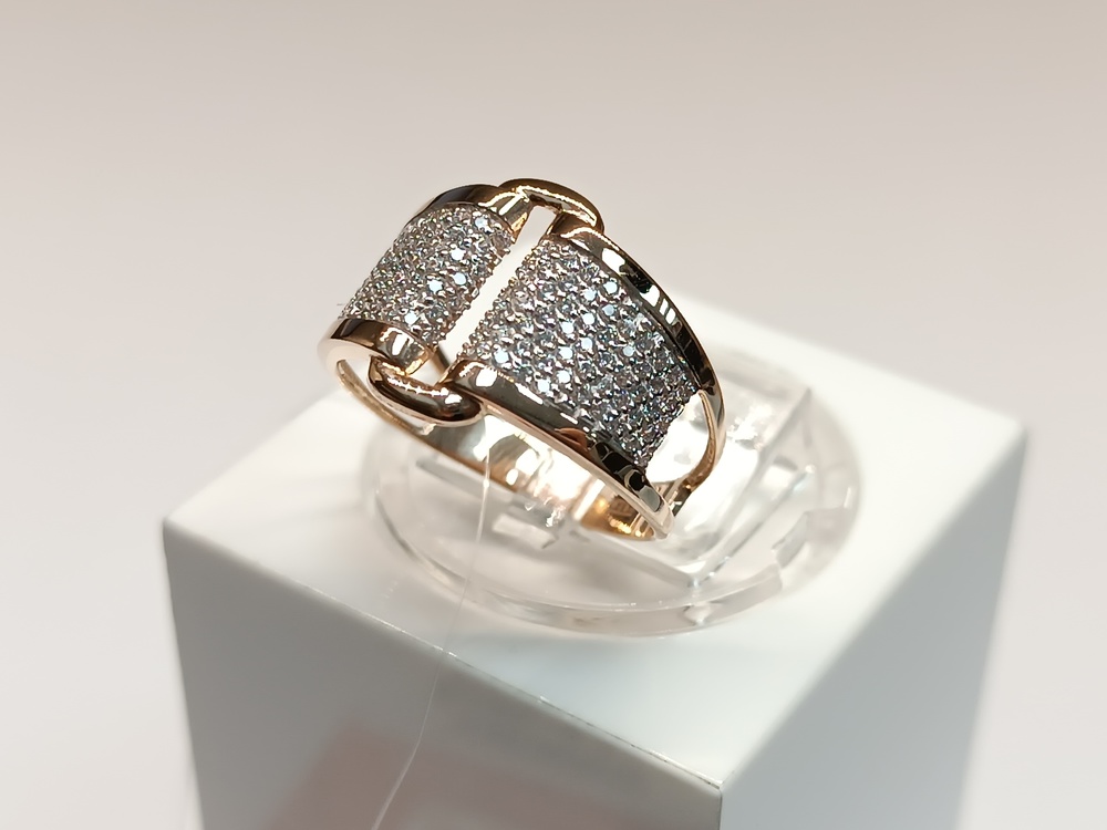 КОЛЬЦО С КАМНЯМИ (Au 585)