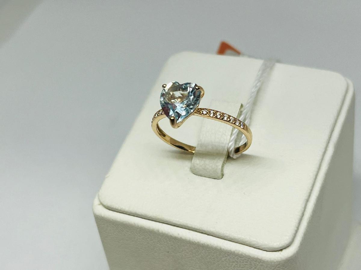 КОЛЬЦО С КАМНЯМИ (Au 585)