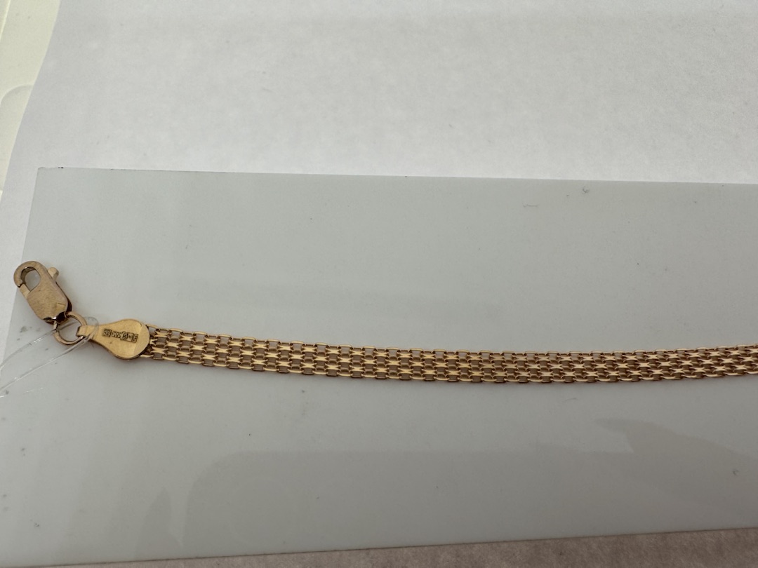 БРАСЛЕТ ПОЛНОВЕСНЫЙ Бисмарк машинный (Au 585)