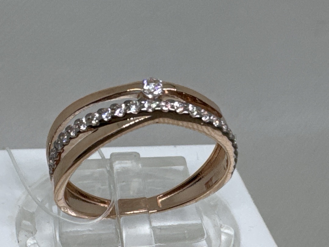 КОЛЬЦО С КАМНЯМИ (Au 585)