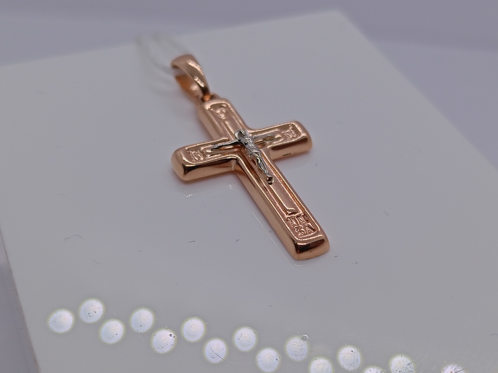 ПОДВЕСКА КРЕСТ БЕЗ КАМНЯ (Au 585)