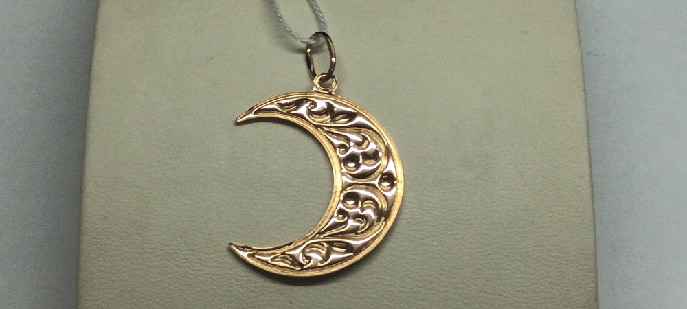 ПОДВЕСКА ПОЛУМЕСЯЦ БЕЗ КАМНЯ (Au 585)