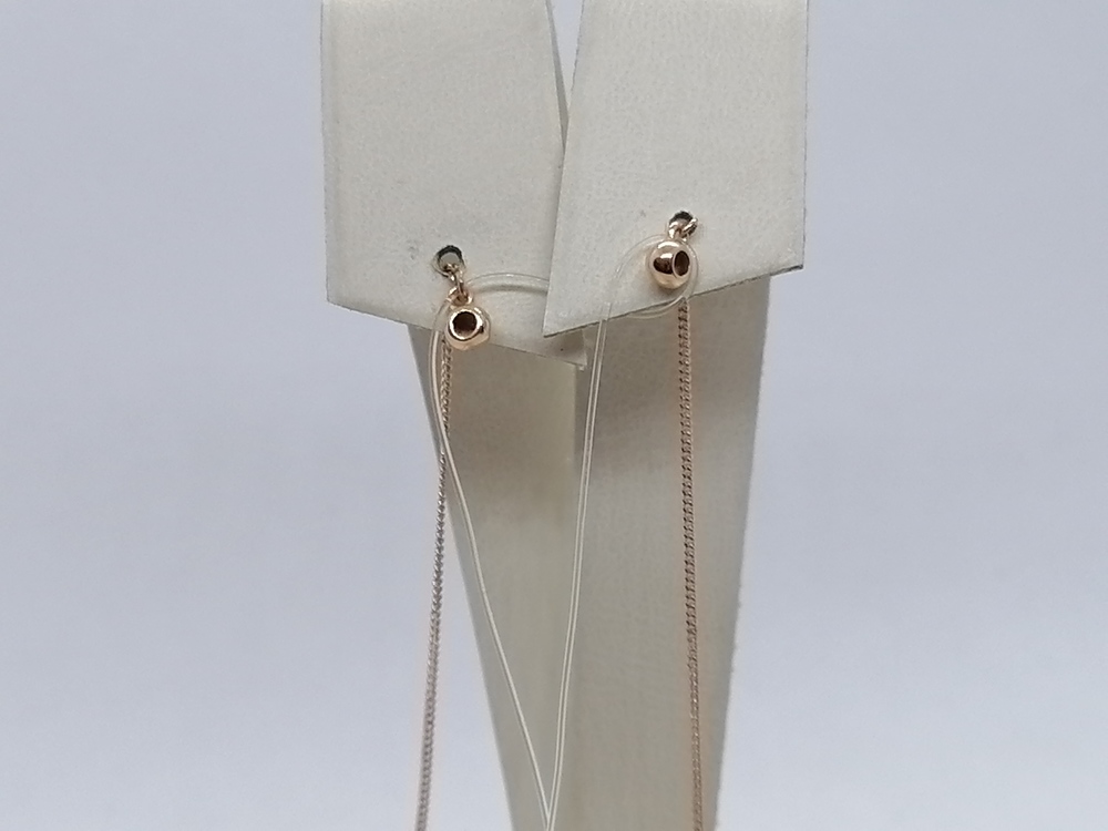 51-123-00661-1 СЕРЬГИ ПРОДЕВКИ без камня (Au 585)