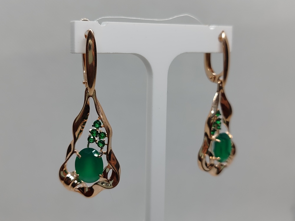 СЕРЬГИ С КАМНЯМИ (Au 585)