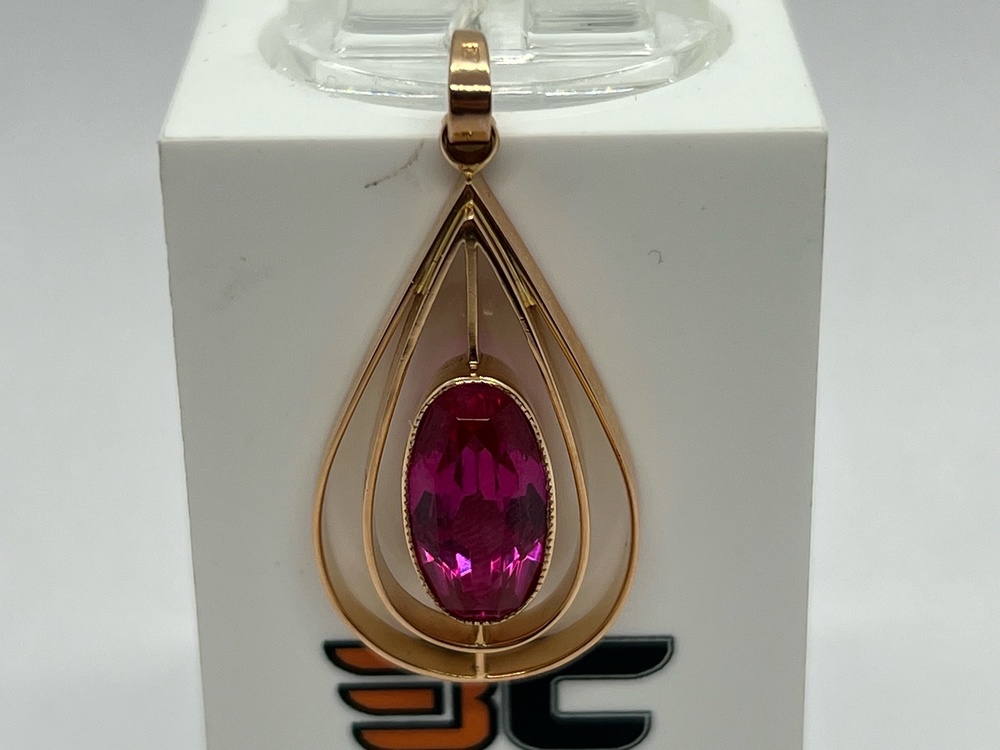 ПОДКМ583 ПОДВЕСКА С КАМНЕМ (Au 583)