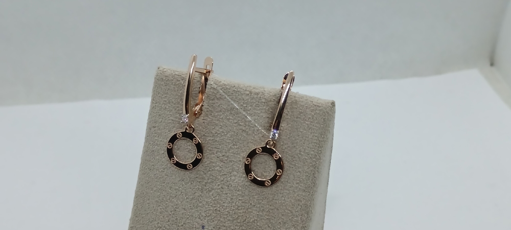 СЕРЬГИ С КАМНЕМ (Au 585)