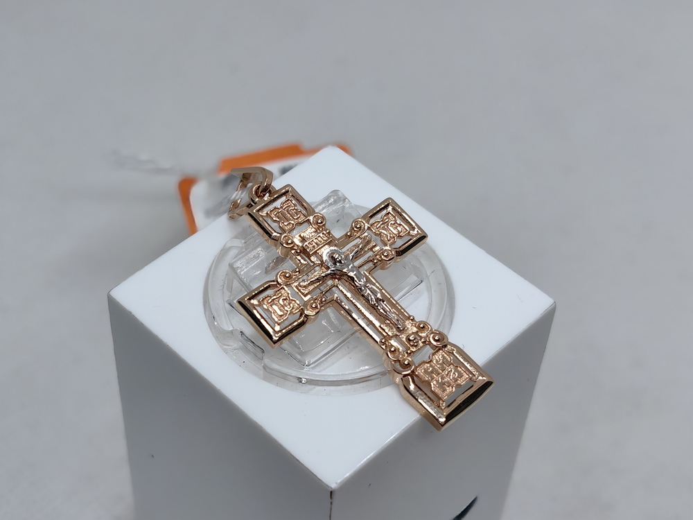 ПОДКБК585 ПОДВЕСКА КРЕСТ БЕЗ КАМНЯ (Au 585)