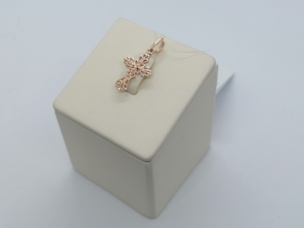 810-00075-10-00-00-00 ПОДВЕСКА КРЕСТ без камня (Au 585)