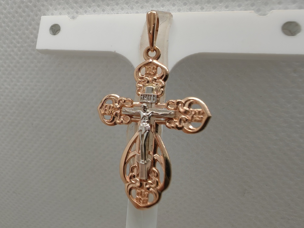 ПОДВЕСКА КРЕСТ БЕЗ КАМНЯ (Au 585)