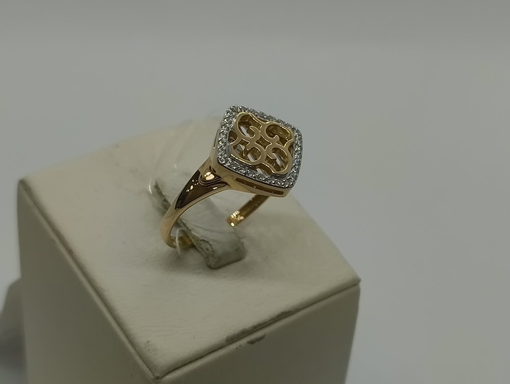 КОЛЬЦО С КАМНЯМИ (Au 585)