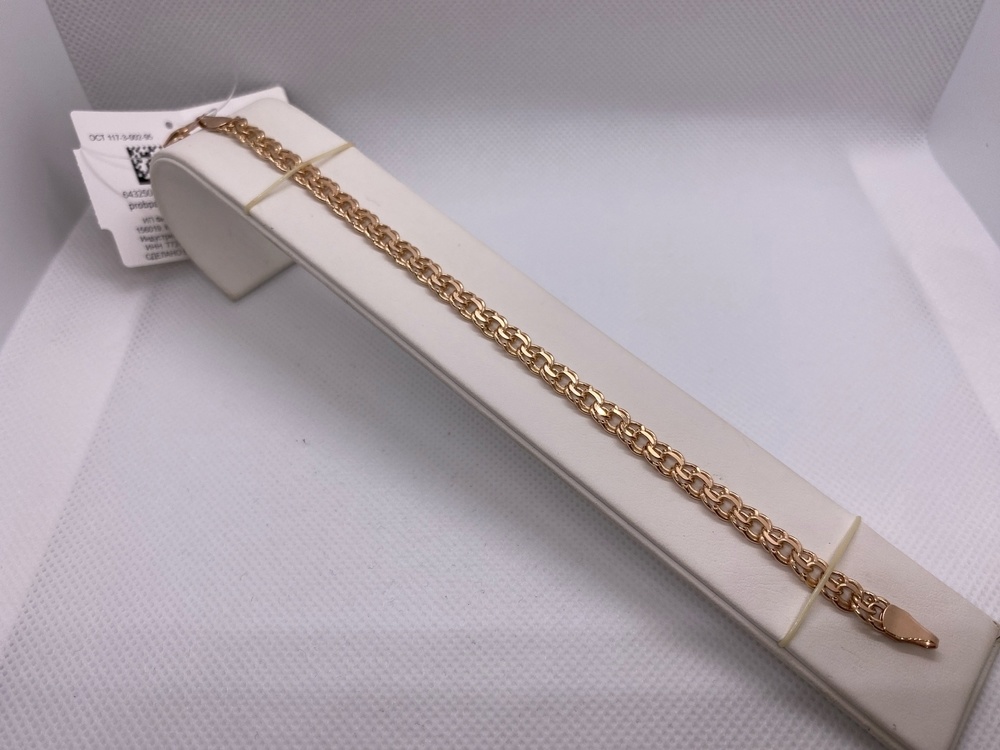 БРАСЛЕТ ПУСТОТЕЛЫЙ Бисмарк (Au 585)