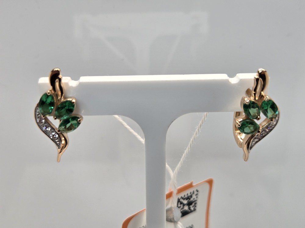 СКМИ585 СЕРЬГИ С КАМНЯМИ (Au 585)