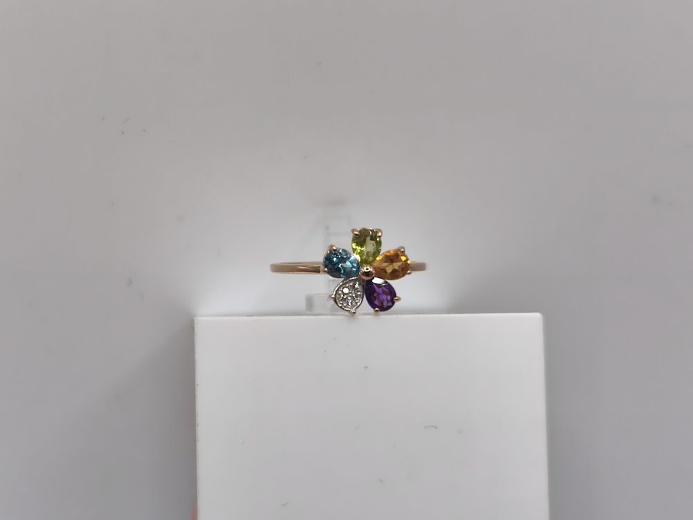 КОЛКМИ585 КОЛЬЦО С КАМНЯМИ (Au 585)