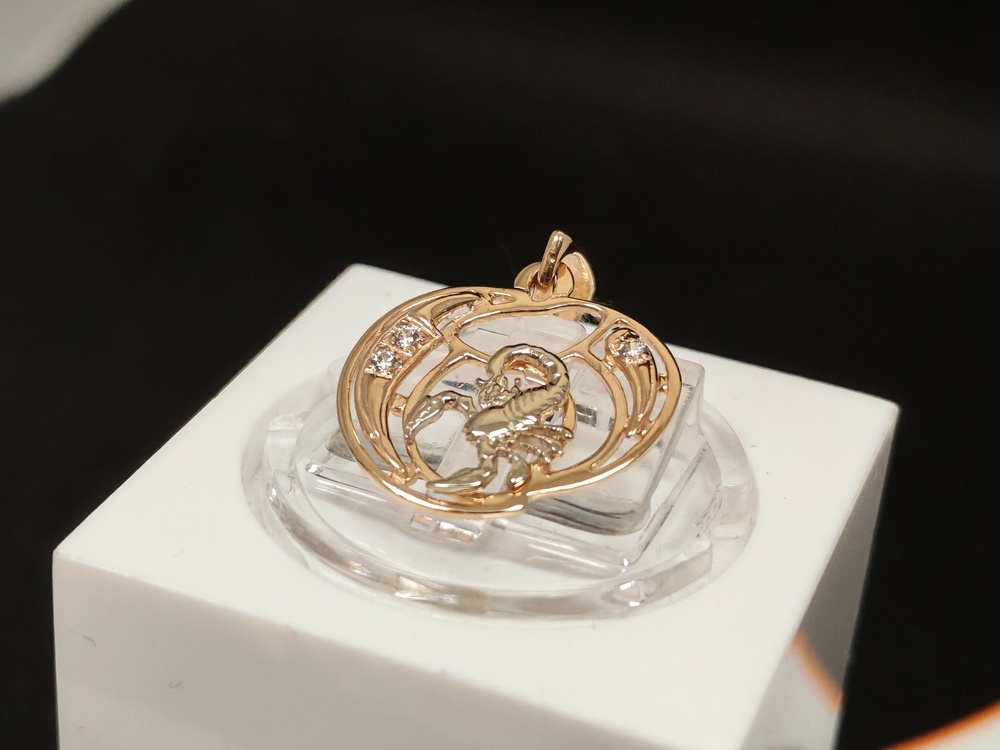 ПОДВЕСКА ЗНАК ЗОДИАКА СКОРПИОН Au 585