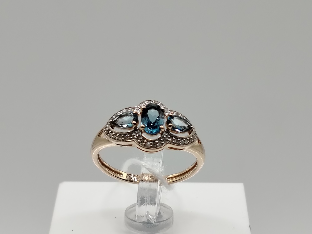 КОЛКМИ585 КОЛЬЦО С КАМНЯМИ (Au 585)