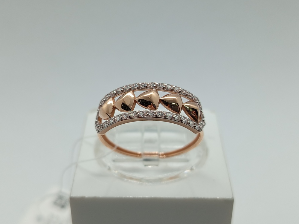 КОЛЬЦО С КАМНЯМИ (Au 585)