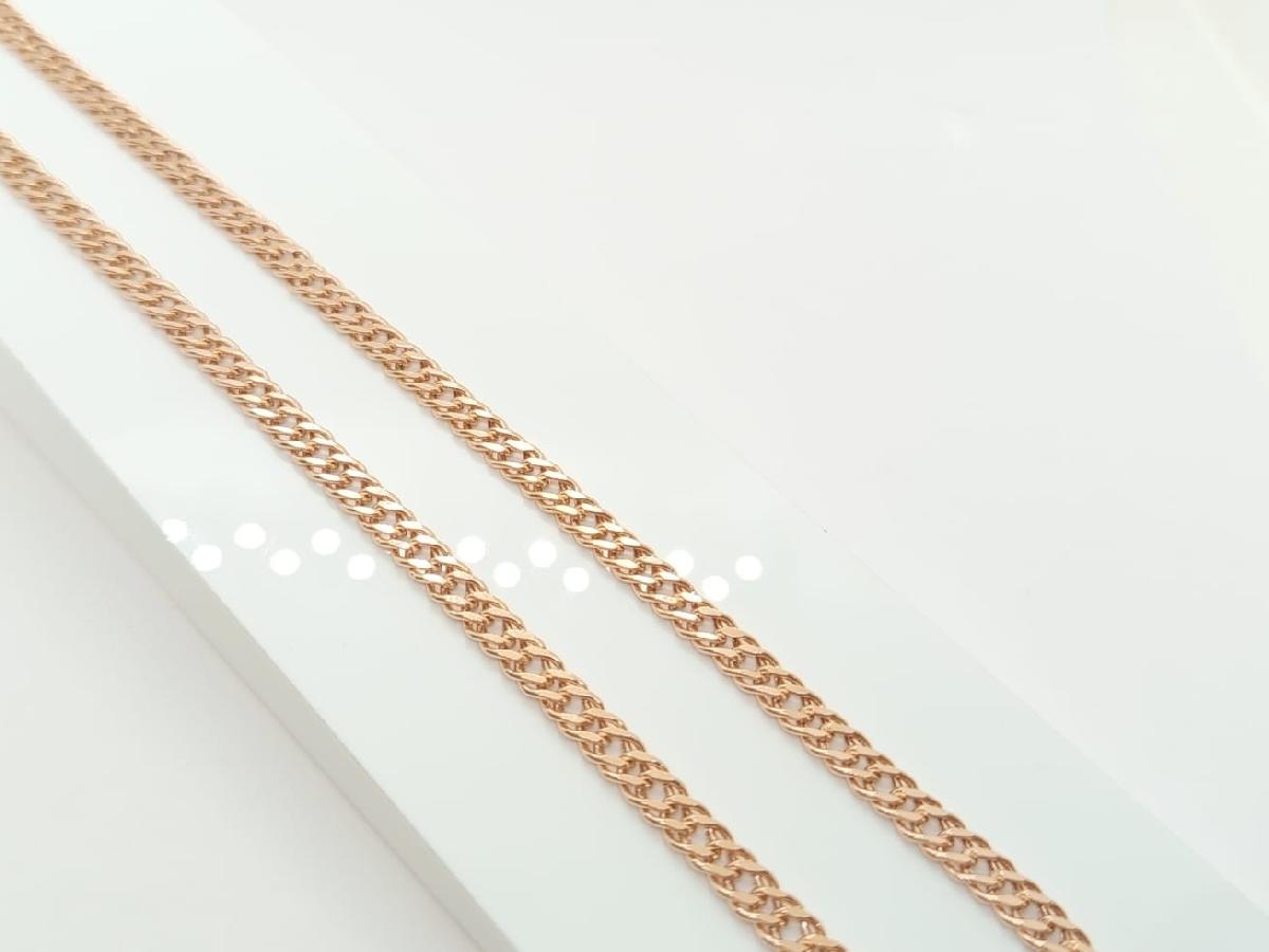 8080154П-60 ЦЕПЬ ПУСТОТЕЛАЯ Ромб двойной (Au 585)